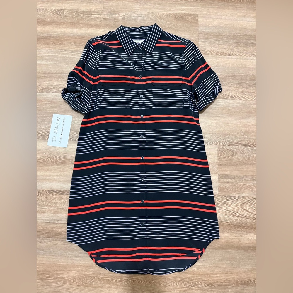 Equipment silk shirt dress